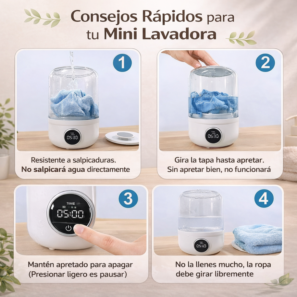 Mini lavadora portátil
